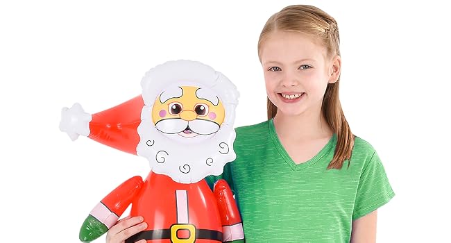 kid with santa toy