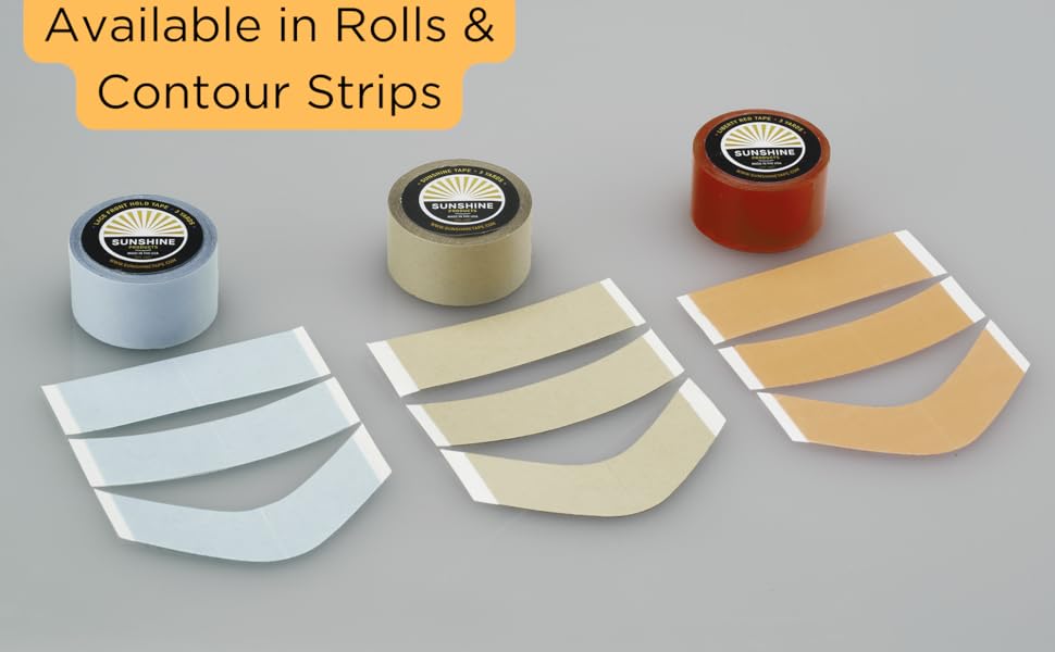Rolls and Contour Hair Tape wig contour strips and tape rolls blue tape red tape 1522 hair tape