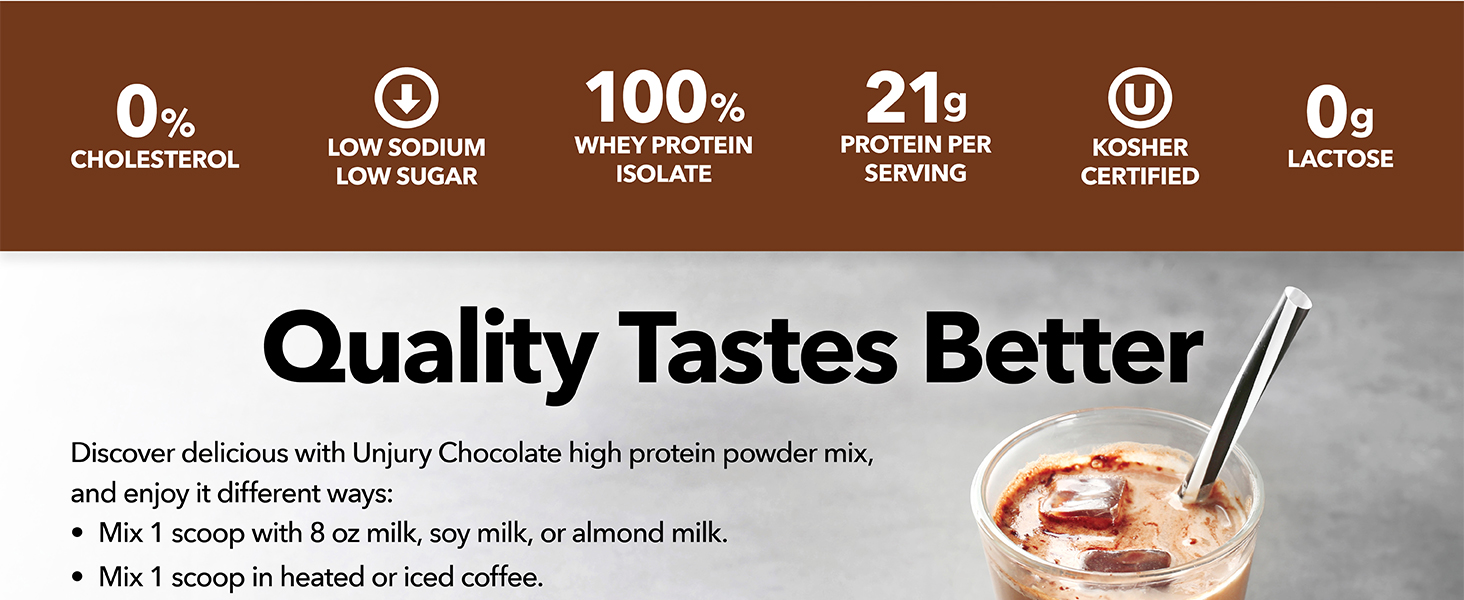 Unjury Chocolate Protein Powder Shake Mix