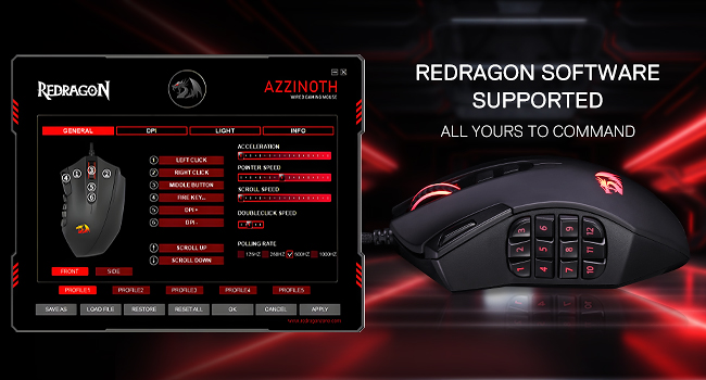 Redragon M921 MMO mouse with programmable software for PC play puts every command in control
