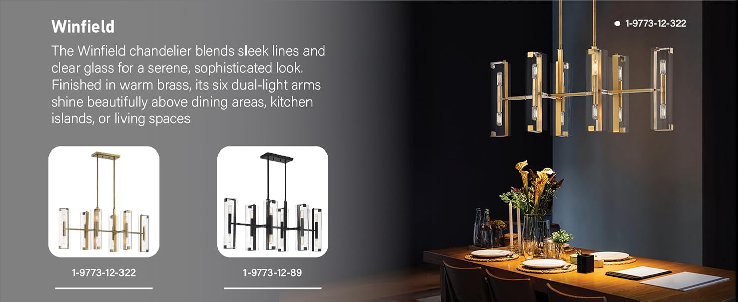 winfield island chandelier, linear chandelier, brass chandelier, gold chandelier