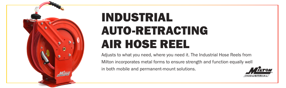 Industrial construction heavy duty air hose reel auto-retracting retractable automotive workshop