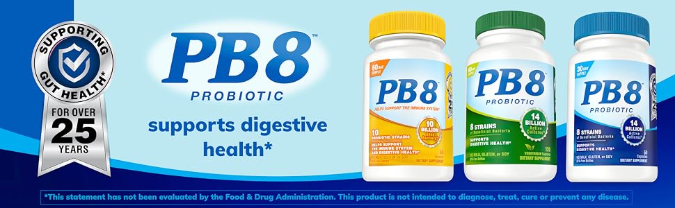 PB8 Probiotic Supports Digestive Health 10 billion good bacteria