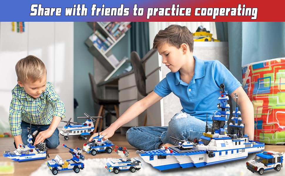 lego city police helicopter airplane plane cop 6 in 1 toy ship boat sets truck car vehicle kit