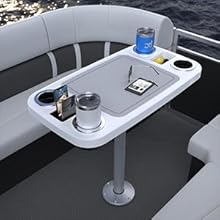 LED boat table, boat table, pontoon boat table