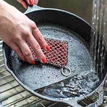 chain mail to clean cast iron