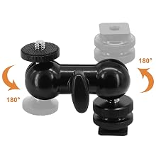 Dual Ball-Head easy to adjustable directions