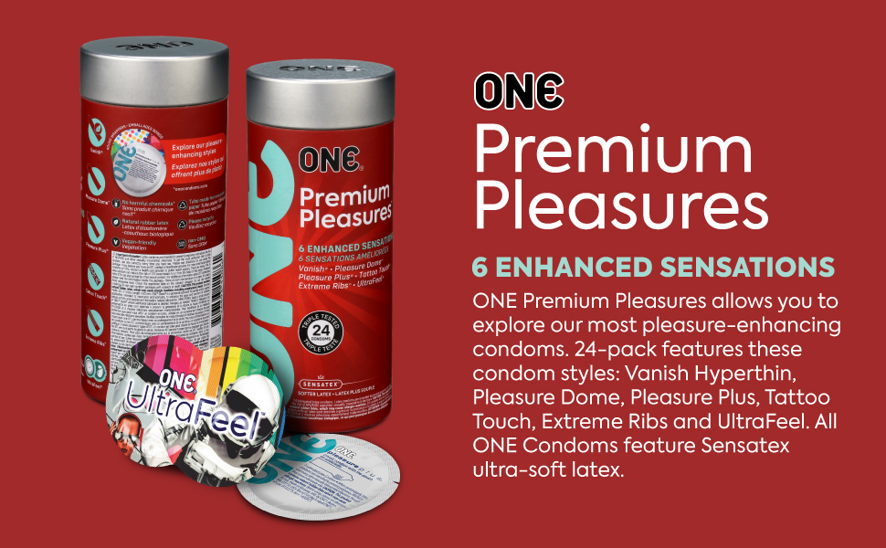 Premium Pleasures Enhanced Sensations Condom Variety Pack