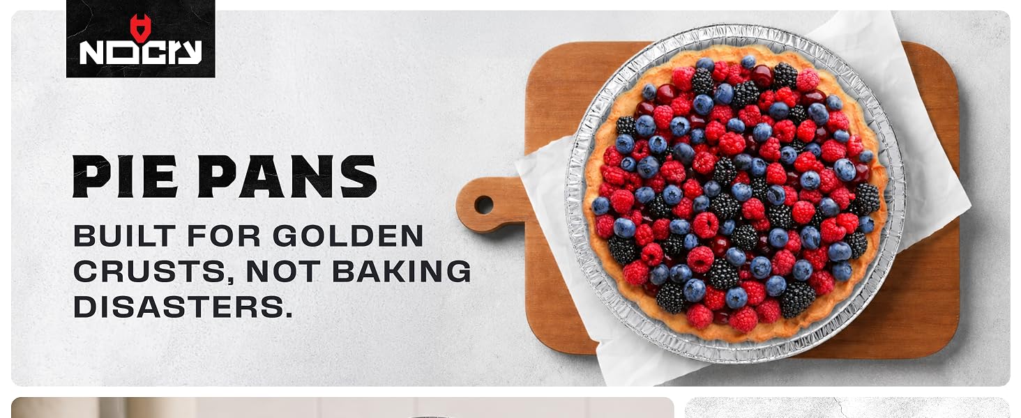 Piepans carbon steel pie pan for baking homemade fruit pies, quiches, tarts, and desserts