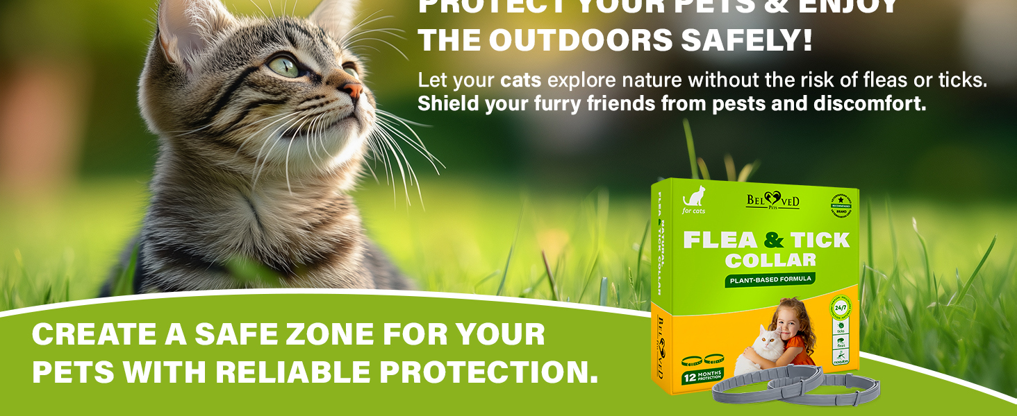 natural flea tick collar for cats prevention control repellent support skin coat itch