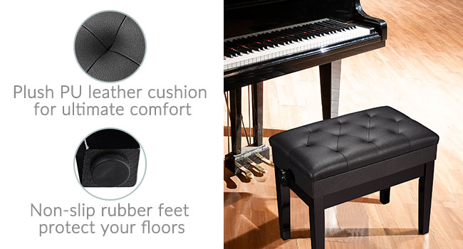 soft cushion piano bench