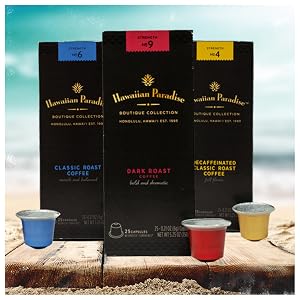 Photo of Boutique Collection capsules with dark, classic and decaf roasts