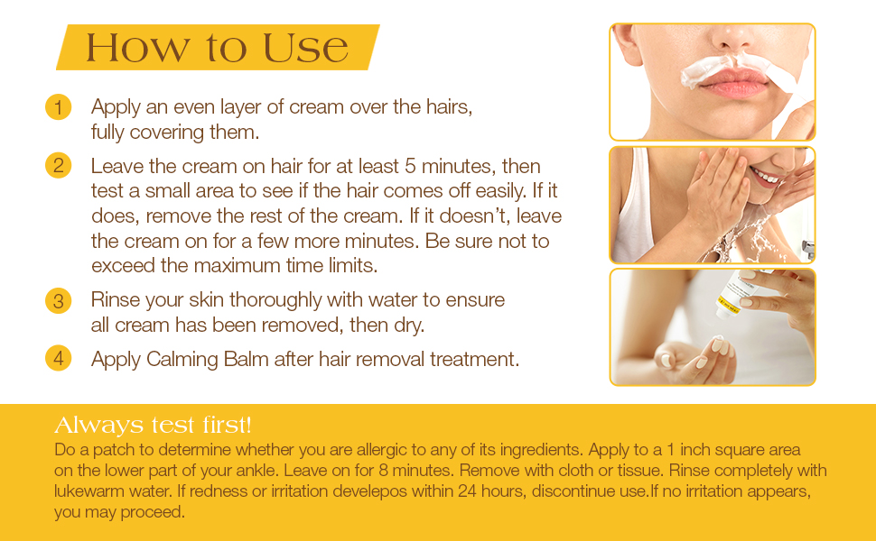 Hair Removal Cream for the Face, 1 oz