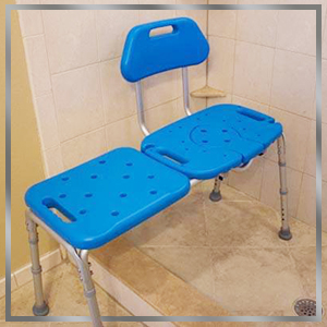 image of full bench in shower