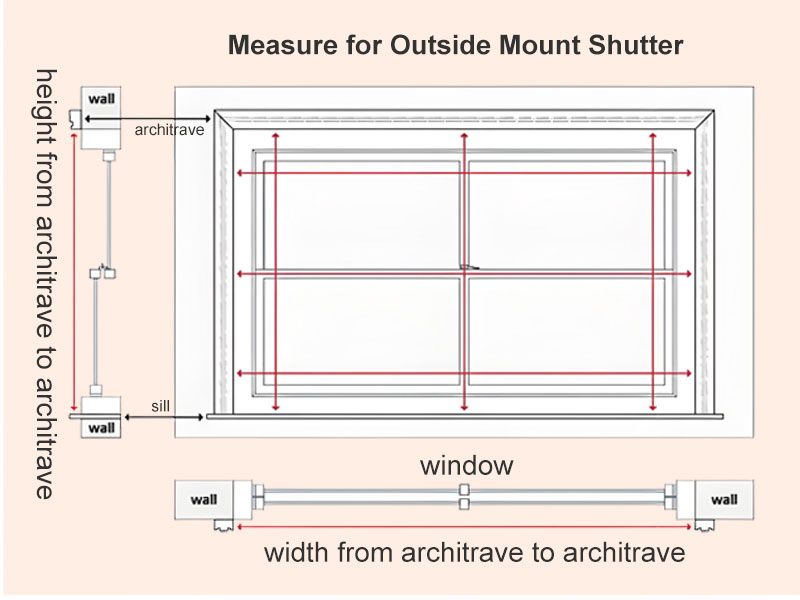 How To Measure for Outside Mount Plnatation Shutter