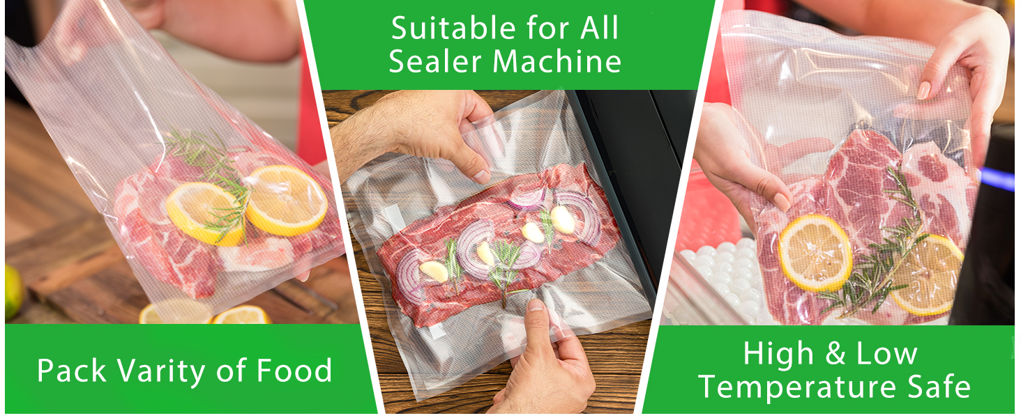 Pack Varity of Food; Suitable for All Sealer Machine; High &amp; Low Temperature Safe