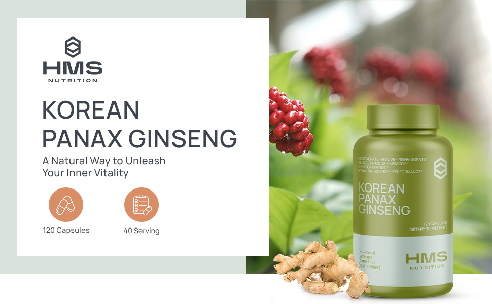 HMS Nutrition Korean Red Panax Ginseng