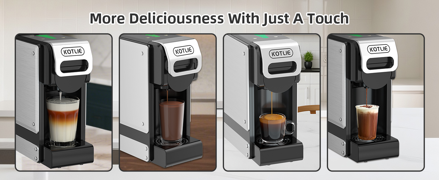 Can make cappuccino, americano, espresso, latte