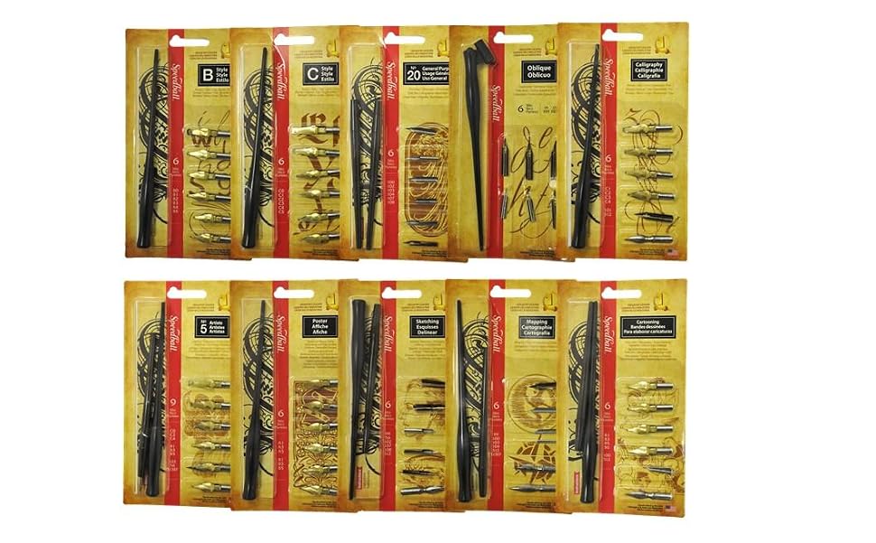 pen set, pen nib, pen holder, calligraphy, lettering, speedball