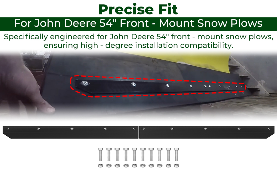 1/2&amp;#34; Poly Cutting Edge Scraper Bar- Replacement for John Deere 54&amp;#34; Front Mount Snow Blade Plow