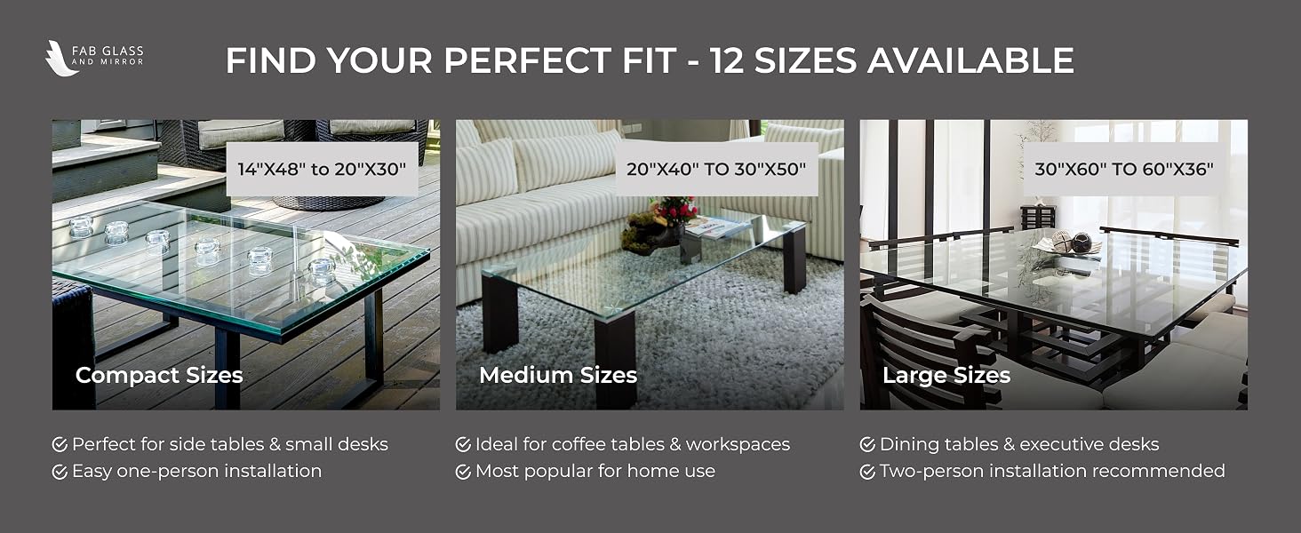 tempered glass custom cut rectangle rectangular tabletop replacement dining coffee desk office size