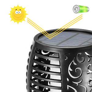 solar torch lights with flickering flame