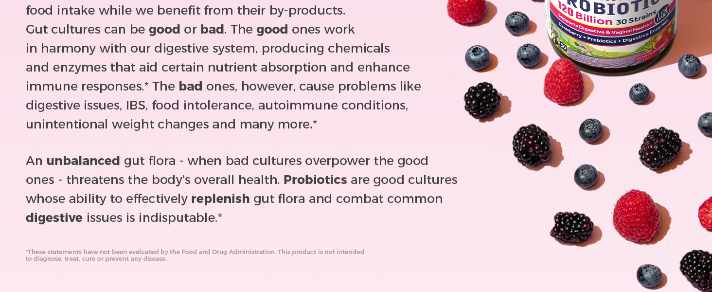 Vitalitown Women’s Probiotics contains 30 unique strains for women’s health benefits*
