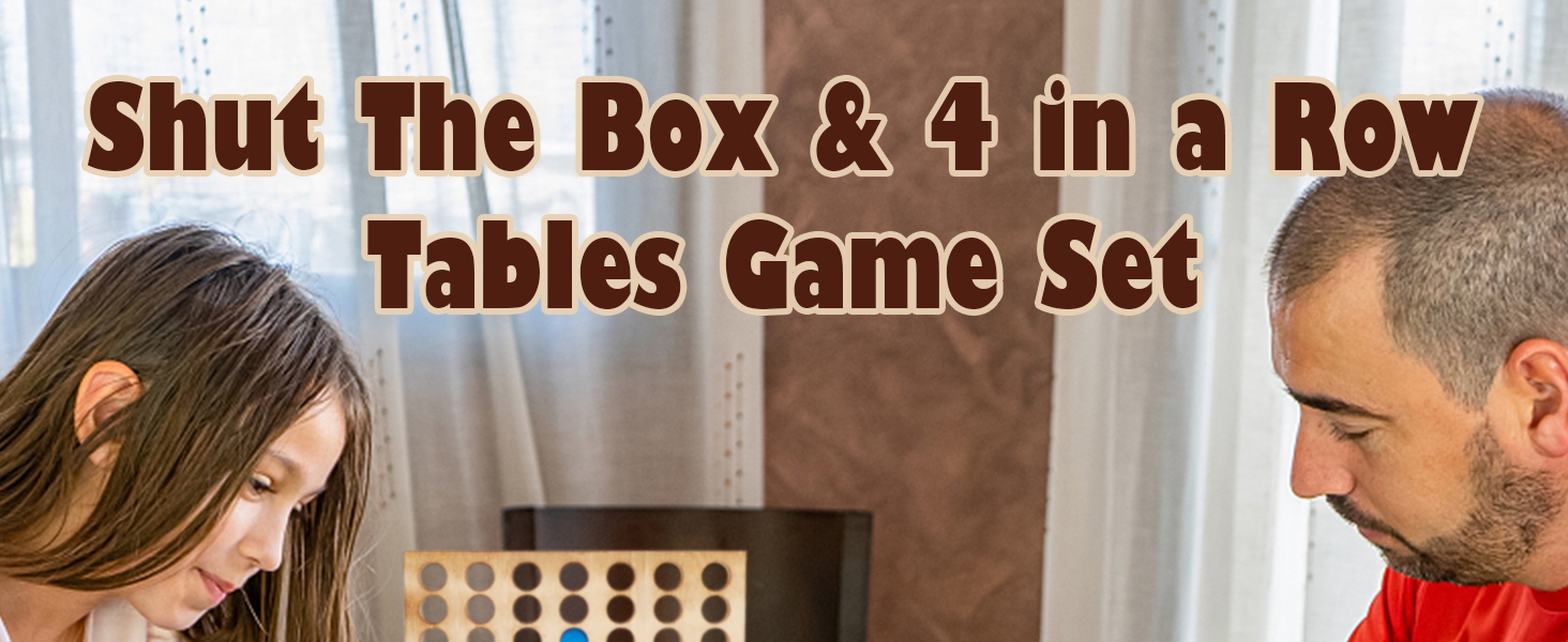 Shut The Box 4 in a Row Tables Game Set
