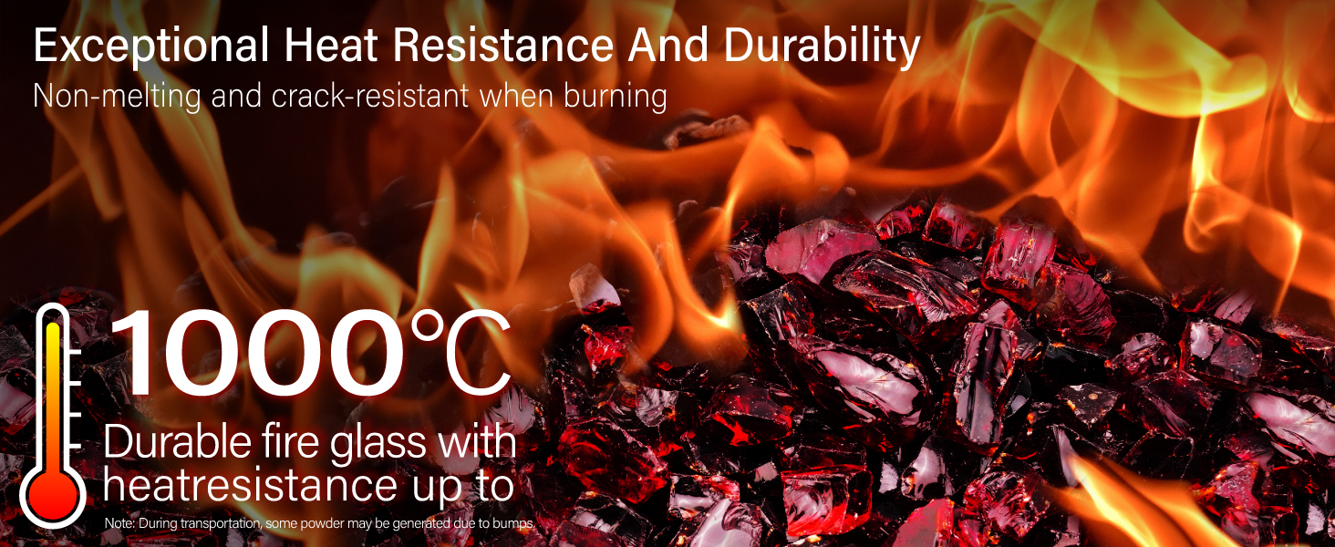 Red fire glass
