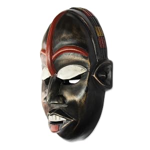 NOVICA Mask, Wall Mask, Wall Decor, Wall Art, Home Decor,Office Decor,Handmade,Sculpture,Wood Mask