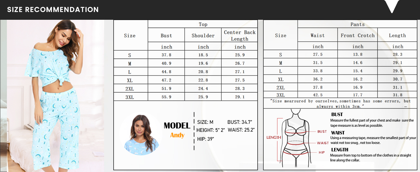 cotton pajamas for women set