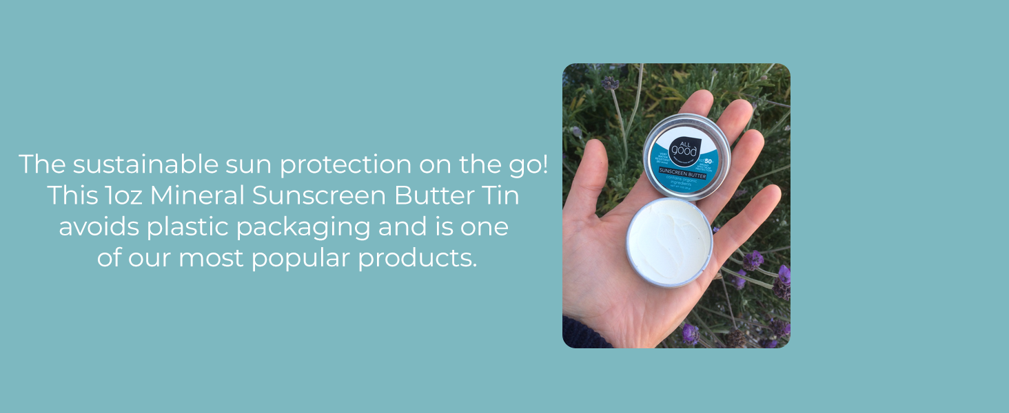 The sustainable sun protection on the go! This Sunscreen Butter Tin avoids plastic packaging