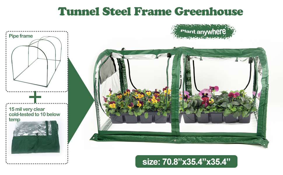 Tunnel cloche greenhouse
