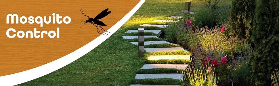Mosquito Control Banner with Lawn and Garden Imagery