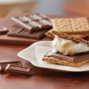 S'mores made with Hershey's milk chocolate bars