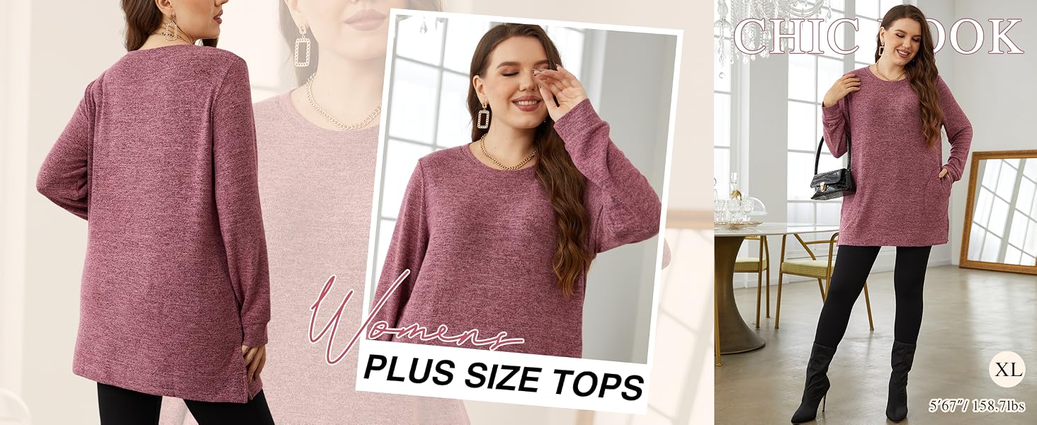 women's tunic tops for leggings plus tunics for women plus size