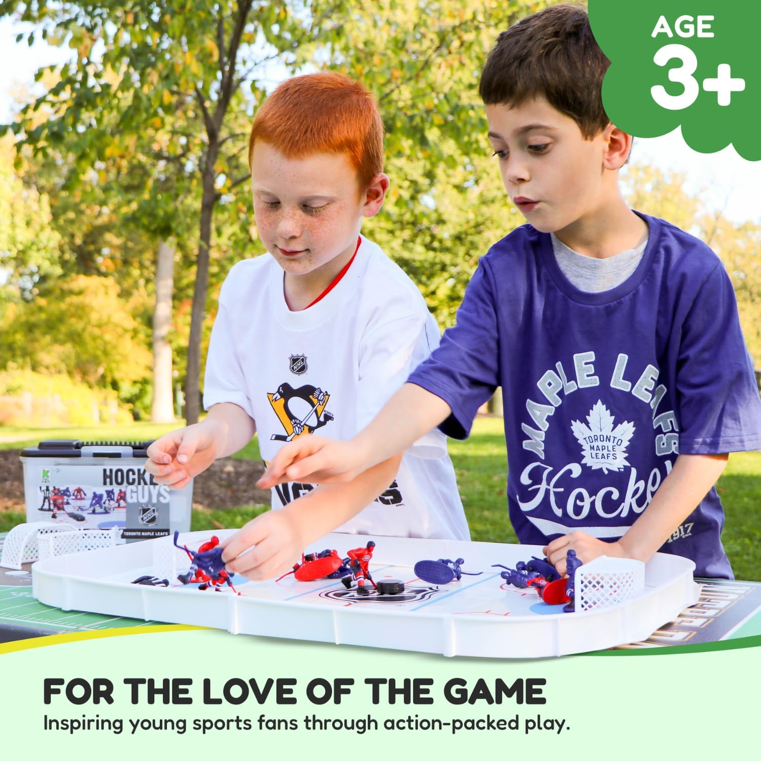 Kaskey Kids NHL Hockey Guys, Rangers vs. Bruins, 27 Pieces in Each Set, Includes 2 Teams, Accessories, and Travel Storage Case