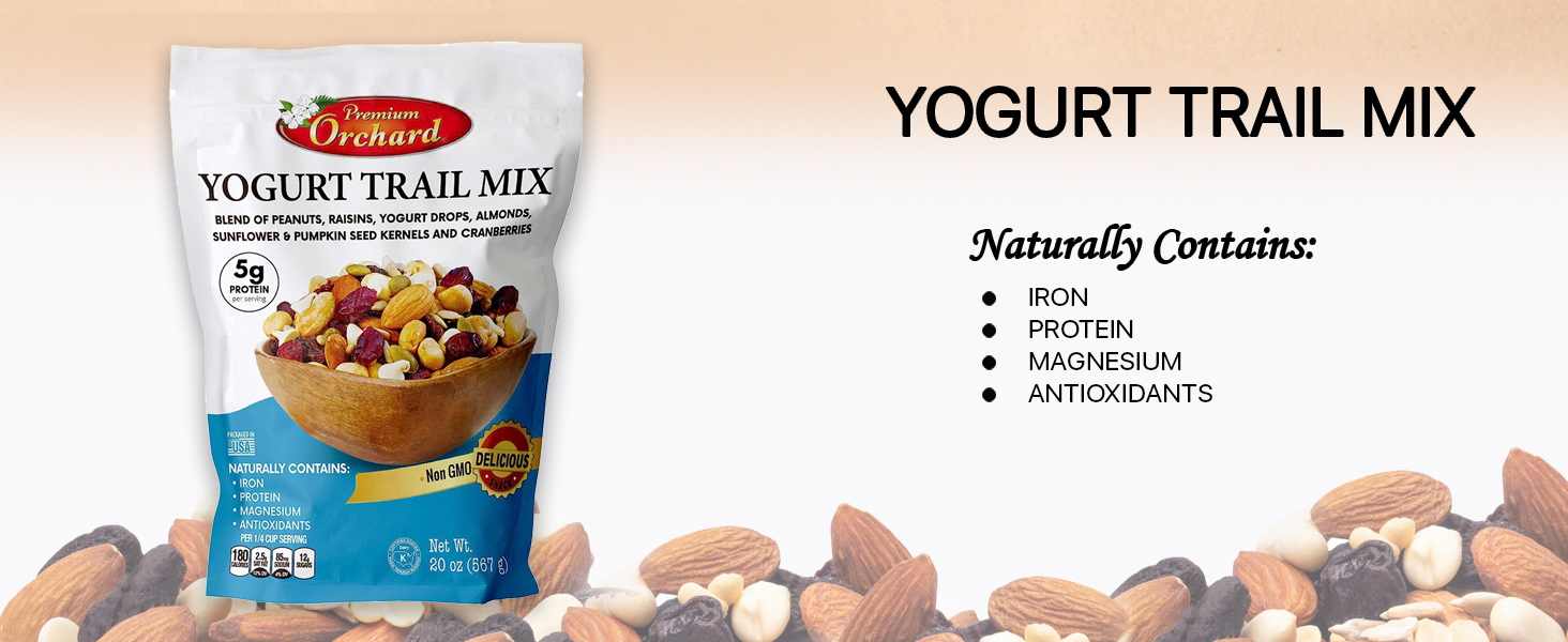 Mixed nuts Premium Orchard Yogurt Trail mix