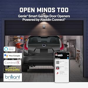 smart built into genie chainglide connect smart garage door opener w/ aladdin connect smart technol