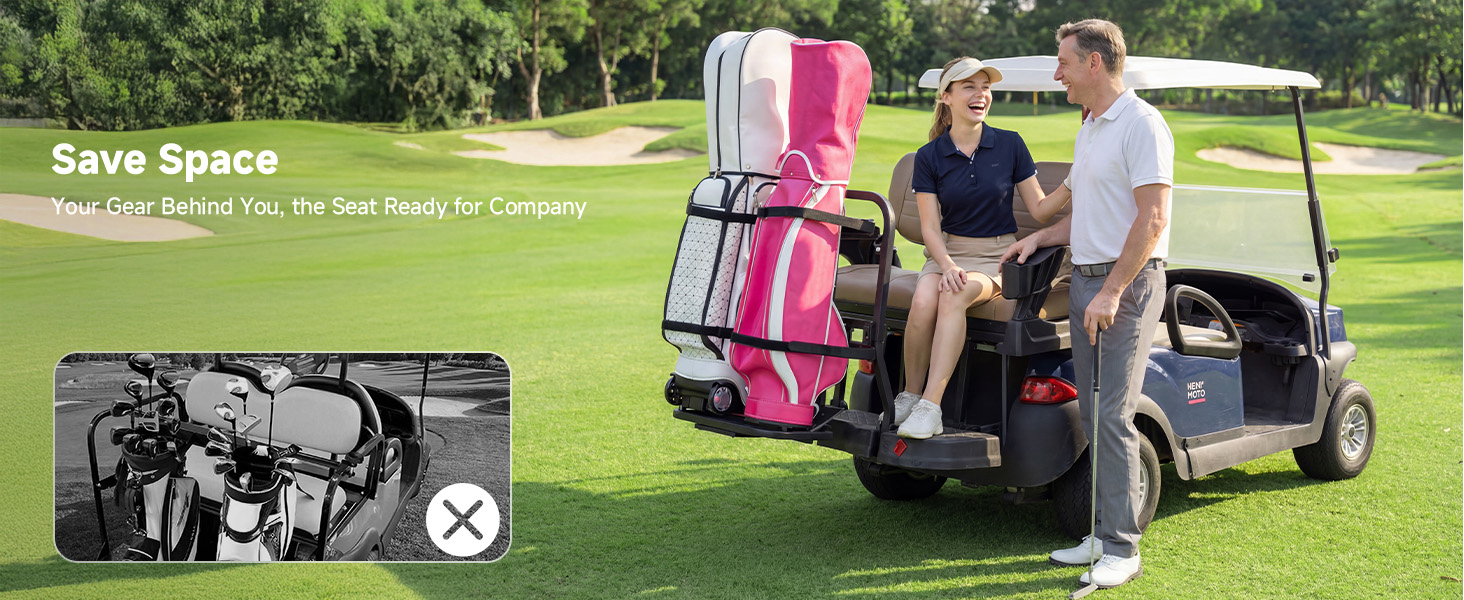 KEMIMOTO Golf Cart Rear Bag Holder