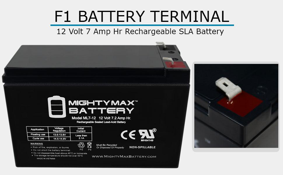 replacement battery for scooter mighty max ml7-12 ub1270 replacement battery for alarm fios