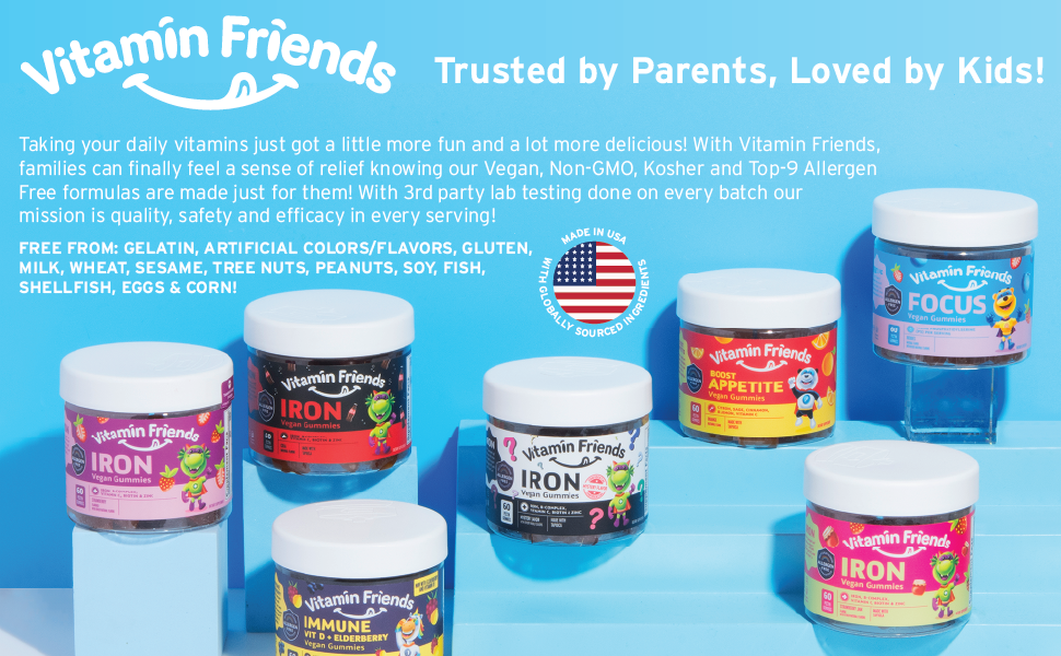 Vitamin Friends Line Up of Gummy Vitamins