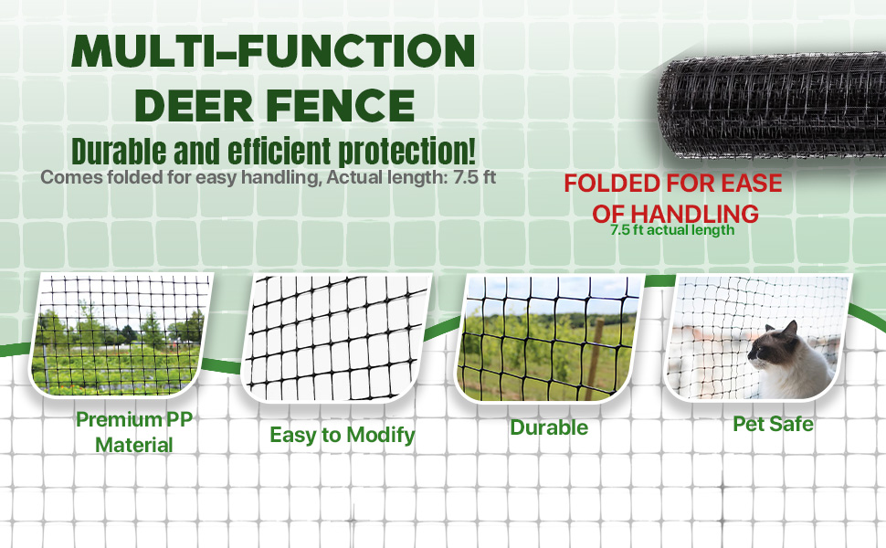 deer plastic fence folded