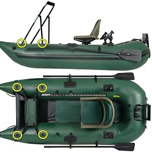 285FPB Sea Eagle inflatable pontoon boatcasting bar system