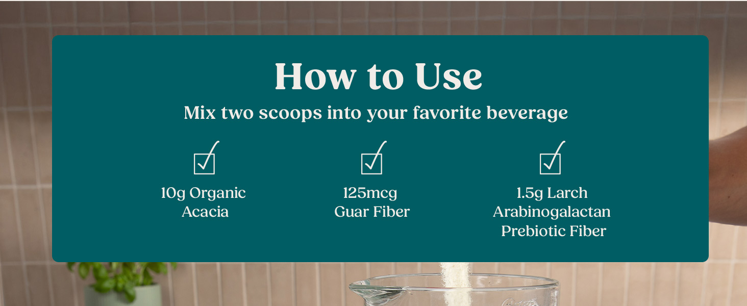 Prebiotic fiber for smoothies