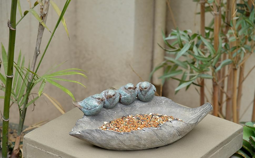 Birds on Leaf Bird Feeder bird baths bowl window bird feeder leaf squirrel feeder wild bird feeders