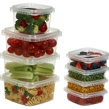 SQUARE Clear Deli Food Storage Containers With Lids