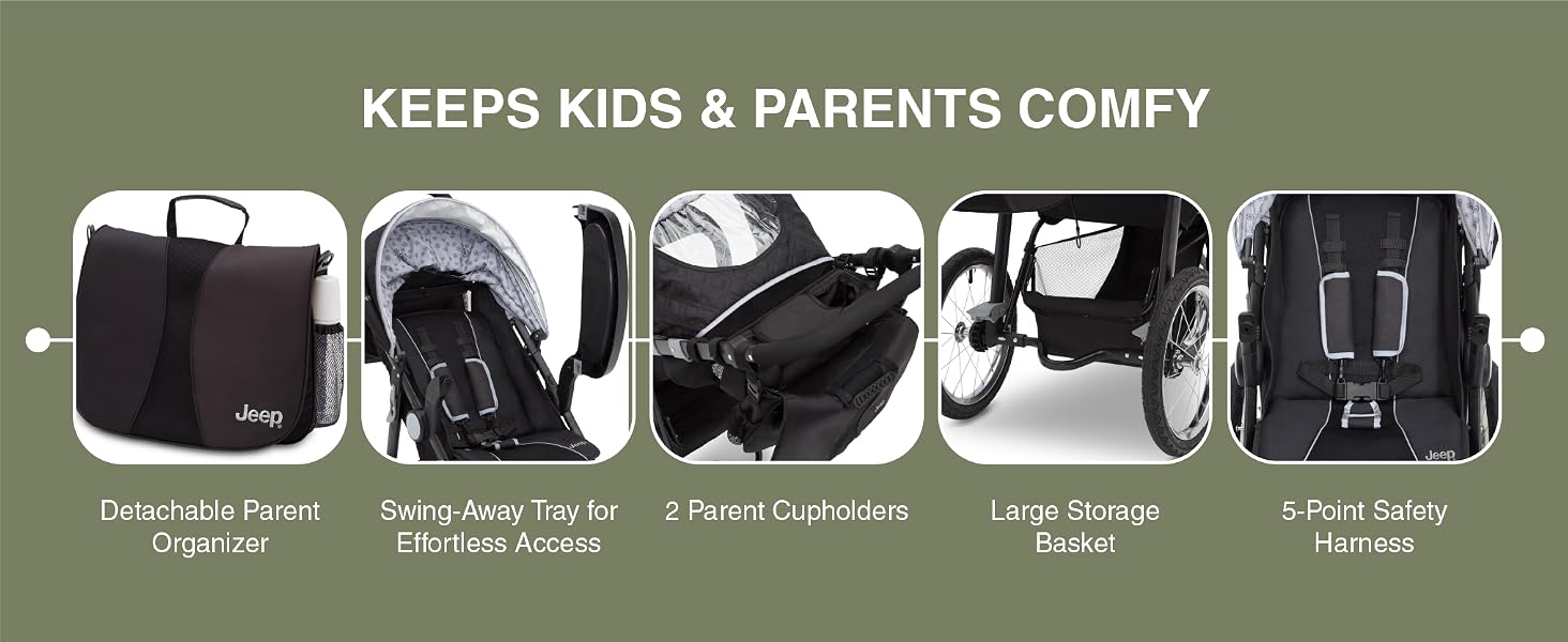 Jeep Cross-Country Sport Plus Jogger, Charcoal Galaxy