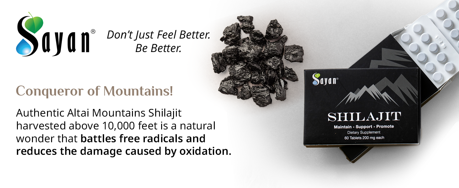 Shilajit tablets made from purified Himalayan resin, rich in 85+ trace minerals
