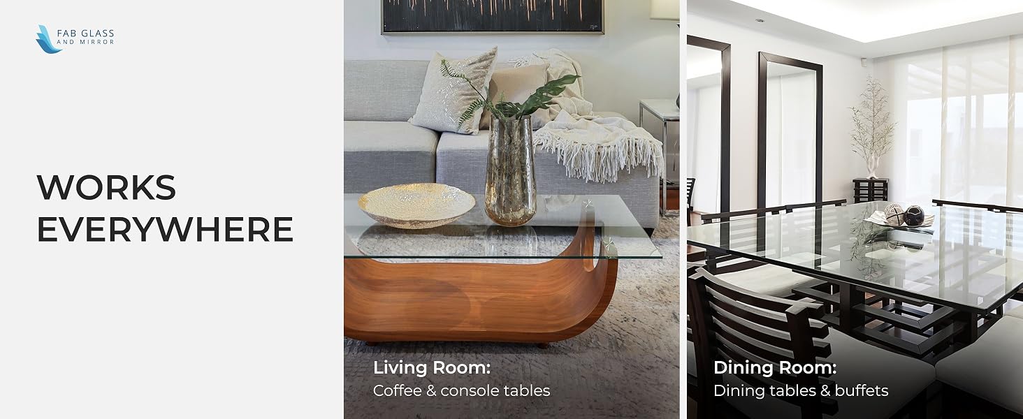 glass table top replacement tempered rectangular clear furniture protector desk cover dining coffee